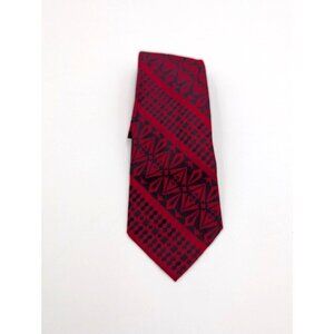 Vintage 60s 70s Men's Tie Red/Orange & Blue Print Count Corsetti